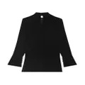Saint Laurent long-sleeve silk dress - Black