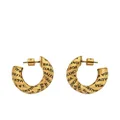 Balenciaga logo-print hoop earrings - Gold