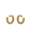 Balenciaga logo-print hoop earrings - Gold