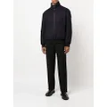 Giorgio Armani embroidered-logo zip-up jacket - Black