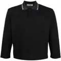 Versace Jeans Couture logo embroidered polo shirt - Black