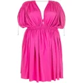 Lanvin V-neck empire-line mini dress - Pink
