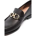 Ferragamo Gancini buckle leather loafers - Black