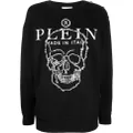 Philipp Plein crystal-embellished long-sleeve sweatshirt - Black