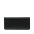 Lanvin logo-plaque detail foldover wallet - Black