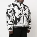 Versace brocade-print reversible padded jacket - Black