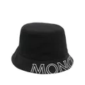 Moncler logo-print cotton bucket hat - Black