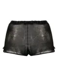 Kiki de Montparnasse Intime fine-ribbed shorts - Black