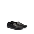 Prada leather slip-on loafers - Black