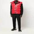 Philipp Plein high-shine quilted gilet jacket - Red