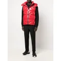 Philipp Plein high-shine quilted gilet jacket - Red