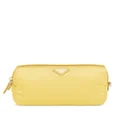 Prada logo-plaque makeup bag - Yellow