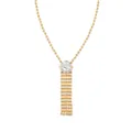 Susan Caplan Vintage 1990s chain tassel Swarovski necklace - Gold