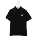 Moncler Enfant logo-patch polo shirt - Black