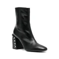 Furla studded-heel 75mm ankle boots - Black