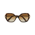 Bvlgari tortoiseshell cat-eye frame sunglasses - Brown