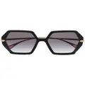 Bvlgari hexagonal-face tinted sunglasses - Black