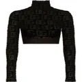 Dolce & Gabbana DG-logo jacquard crop top - Black