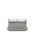 Dolce & Gabbana rhinestone-embellished satin clutch bag - Grey