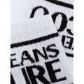 Versace Jeans Couture logo embroidered socks - White