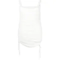 Dion Lee semi-sheer draped minidress - White