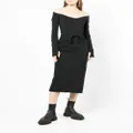 Dion Lee arch longline corset dress - Black