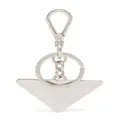 Prada triangle-logo keyring - Silver