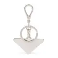 Prada triangle-logo keyring - Silver