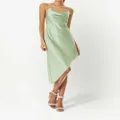 alice + olivia Harmony asymmetric slip dress - Green