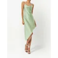 alice + olivia Harmony asymmetric slip dress - Green
