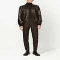 Dolce & Gabbana leather bomber jacket - Black
