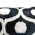 Les-Ottomans jacquard silk velvet-blend cushion - Black