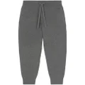 Burberry embroidered monogram sweatpants - Grey