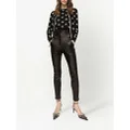 Dolce & Gabbana zip-detail faux-leather trousers - Black