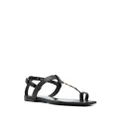 Saint Laurent Cassandra leather sandals - Black