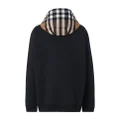 Burberry check-pattern zip-up hoodie - Black