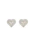Alessandra Rich heart-shaped earrings - Silver