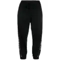 Moncler logo-tape knitted trackpants - Black