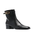 Sergio Rossi 65mm buckle-detail heeled boots - Black