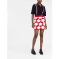 Kenzo floral intarsia-knit skirt - Red