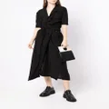 Yohji Yamamoto belted short-sleeve coat - Black