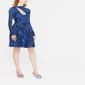 Versace Greca-print long-sleeve dress - Blue