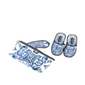 Dolce & Gabbana slipper-eye mask travel set - Blue