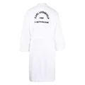 Karl Lagerfeld embroidered logo bathrobe - White