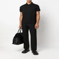 Saint Laurent embroidered-logo short-sleeved polo shirt - Black
