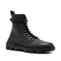 Moncler calf leather lace-up boots - Black