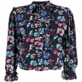 ISABEL MARANT floral-print silk blouse - Blue