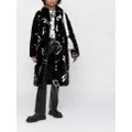 Philipp Plein monogram faux fur coat - Black
