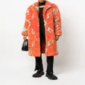 Philipp Plein faux-fur monogram jacket - Orange