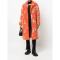 Philipp Plein faux-fur monogram jacket - Orange